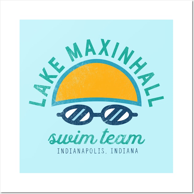 Lake Maxinhall Swim Team Goggled Wall Art by Camp Happy Hour